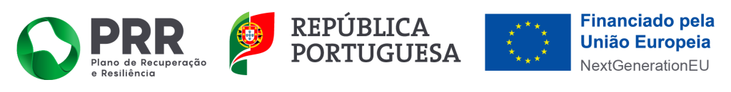 Financiado pela União Europeia — NextGenerationEU · PRR — Plano de Recuperação e Resiliência · República Portuguesa